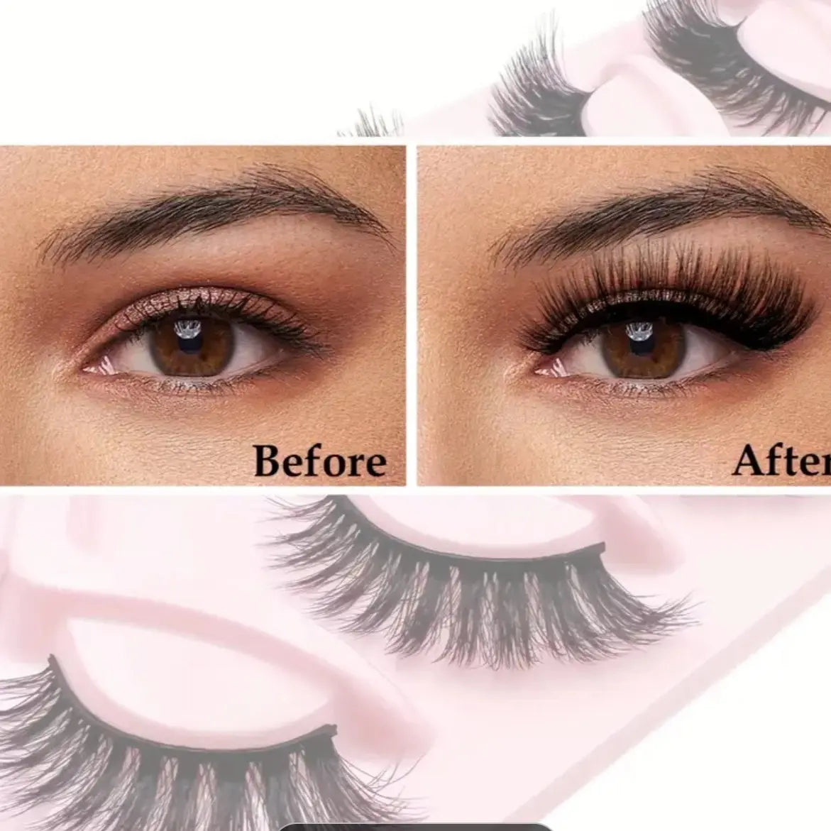 5 Pairs Natural False Eyelashes 3D Faux Mink Lashes for Beautiful Cat Eye Makeup - Cosmetic, Lash Extensions Eyelash Extension Eyelash Extensions Fluffy Realistic Eyelashes Extensions