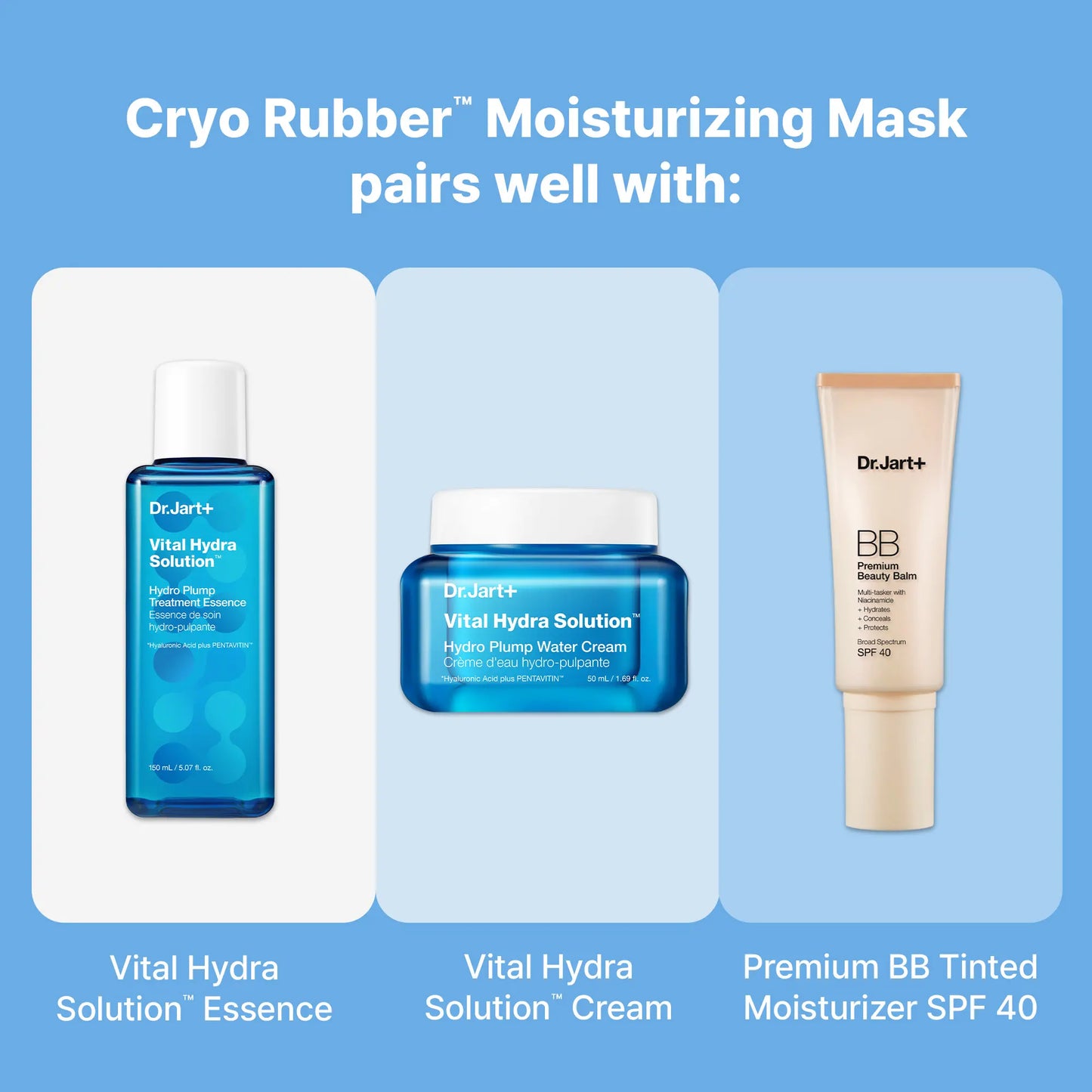 Dr.Jart+ Cryo Rubber Moisturizing Face Mask | Hyaluronic Acid Face Mask | Cooling Rubber Mask | Hydrating Face Mask | Korean Glass Skin Mask | Moisture Barrier Mask