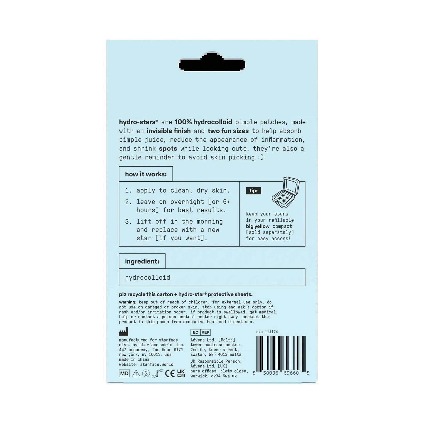 Starface Hydro-Star Clear Pimple Patches, 32 Ct