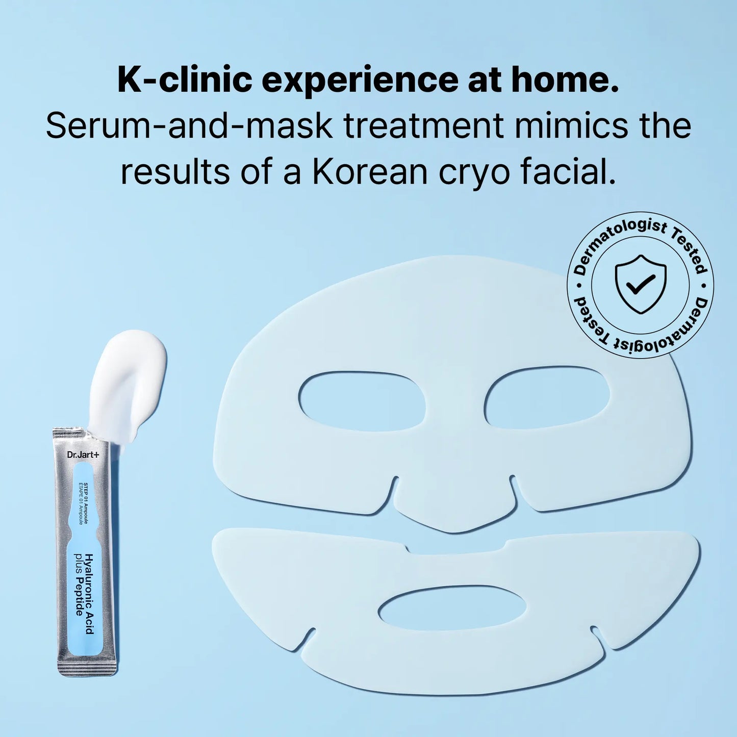 Dr.Jart+ Cryo Rubber Moisturizing Face Mask | Hyaluronic Acid Face Mask | Cooling Rubber Mask | Hydrating Face Mask | Korean Glass Skin Mask | Moisture Barrier Mask