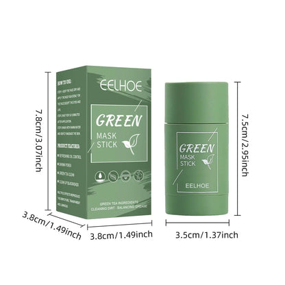 Green Tea Facial Mask Stick, Summer Moisturizing Face Mask Balm, Hydrating Face Mask Stick for Women & Men