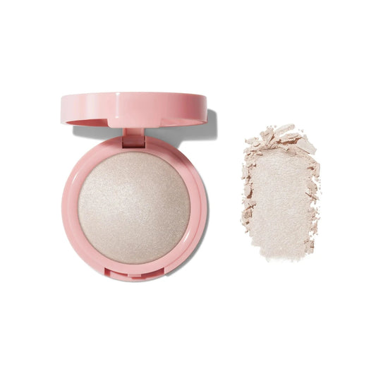 E.L.F. Halo Glow Powder Highlighter - Ultra-Silky Glass Skin Finish, Micro-Shimmer Blends Seamlessly, Crease & Cake Resistant, 5 Shades