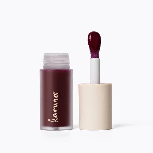 Karuna Tinted Lip Oil - Grow - Hydrating Lip Oil with Glossy Finish - Moisturizing Formula in Glass Jar