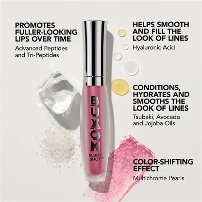 BUXOM Plump Shot Peptides Lip Serum - Hydrating, Plumping Lip Gloss