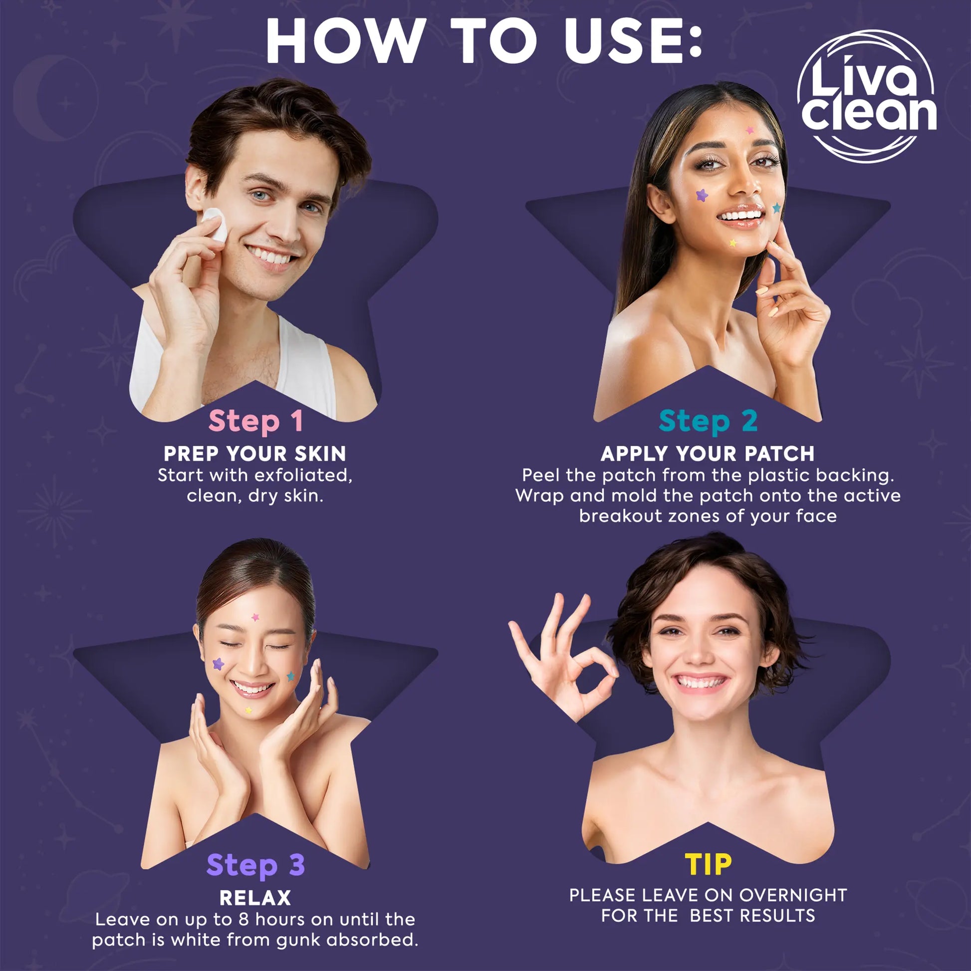 Livaclean 480 CT (2 PK of 240) Superstar Pimple Patches Hydrocolloid W/Salicylic Acid & Tea Tree, Star Acne Patches for Face, Star Face Hero Mighty Acne Patches for Face, Blemish & Spot Cover Skincare Zit Daily Gentle