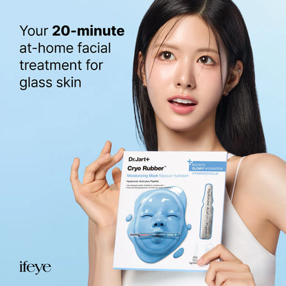 Dr.Jart+ Cryo Rubber Moisturizing Face Mask | Hyaluronic Acid Face Mask | Cooling Rubber Mask | Hydrating Face Mask | Korean Glass Skin Mask | Moisture Barrier Mask