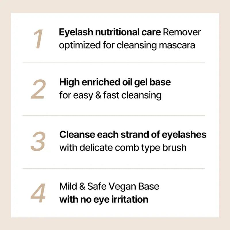 [COSNORI] Long Active Mascara Remover | Korean Vegan Eye Makeup Remover | Gentle Cleansing for Waterproof Mascara