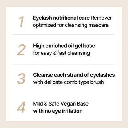 [COSNORI] Long Active Mascara Remover | Korean Vegan Eye Makeup Remover | Gentle Cleansing for Waterproof Mascara