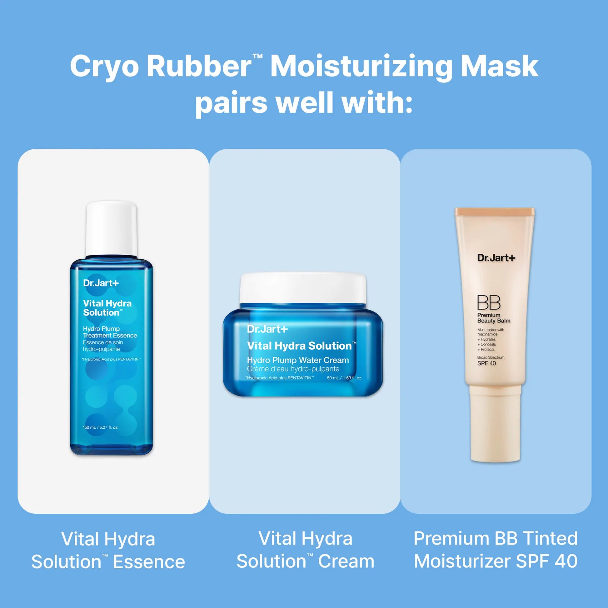 Dr.Jart+ Cryo Rubber Moisturizing Face Mask | Hyaluronic Acid Face Mask | Cooling Rubber Mask | Hydrating Face Mask | Korean Glass Skin Mask | Moisture Barrier Mask