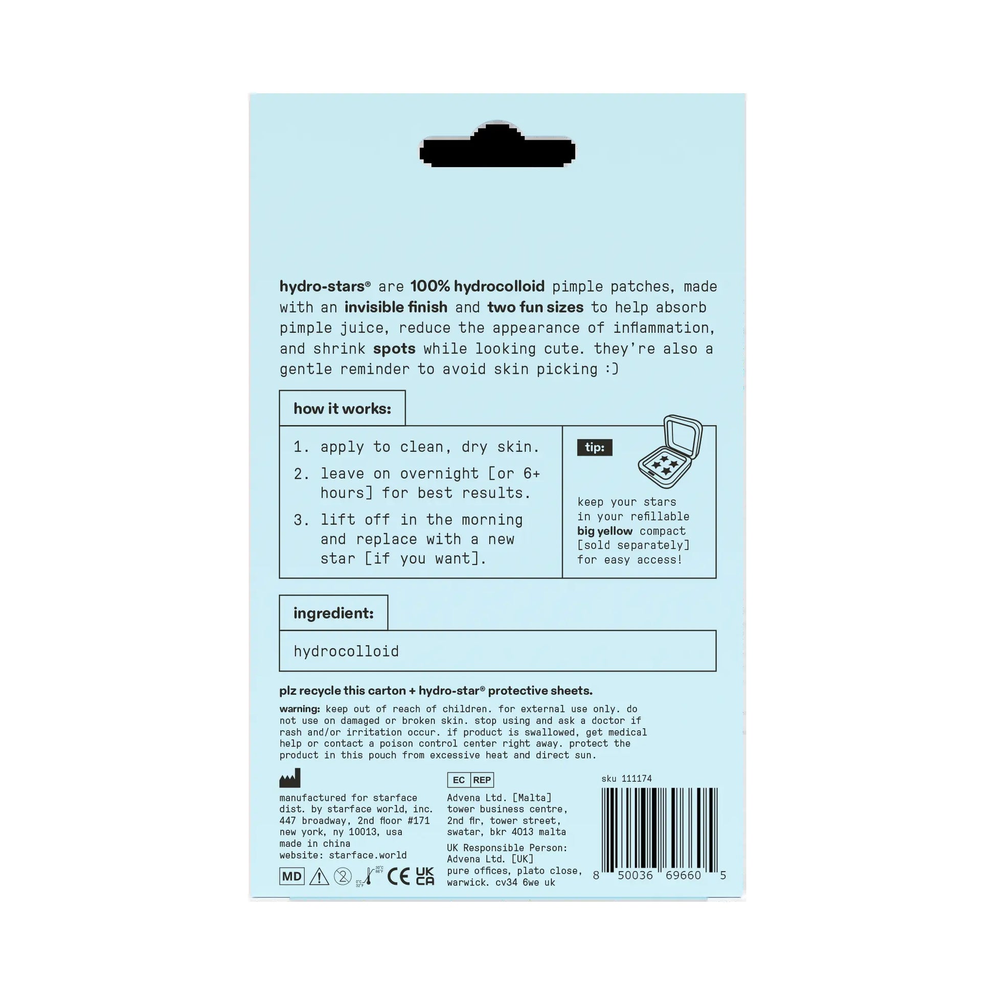 Starface Hydro-Star Clear Pimple Patches, 32 Ct