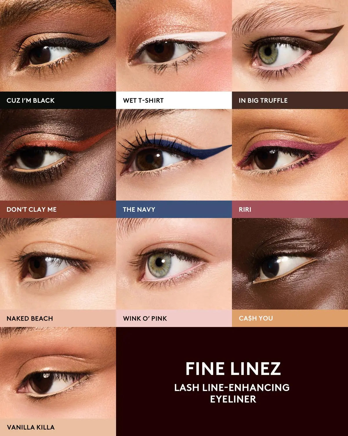 Fenty Beauty Fine Linez Lash Line-Enhancing Eyeliner — Cuz I'M Black