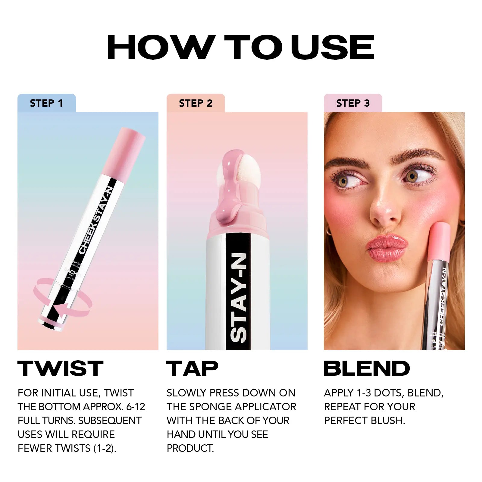 Sacheu Cheek STAY-N - All-Day Liquid Blush - Long-Lasting, Buildable, Ultra-Blendable Blush