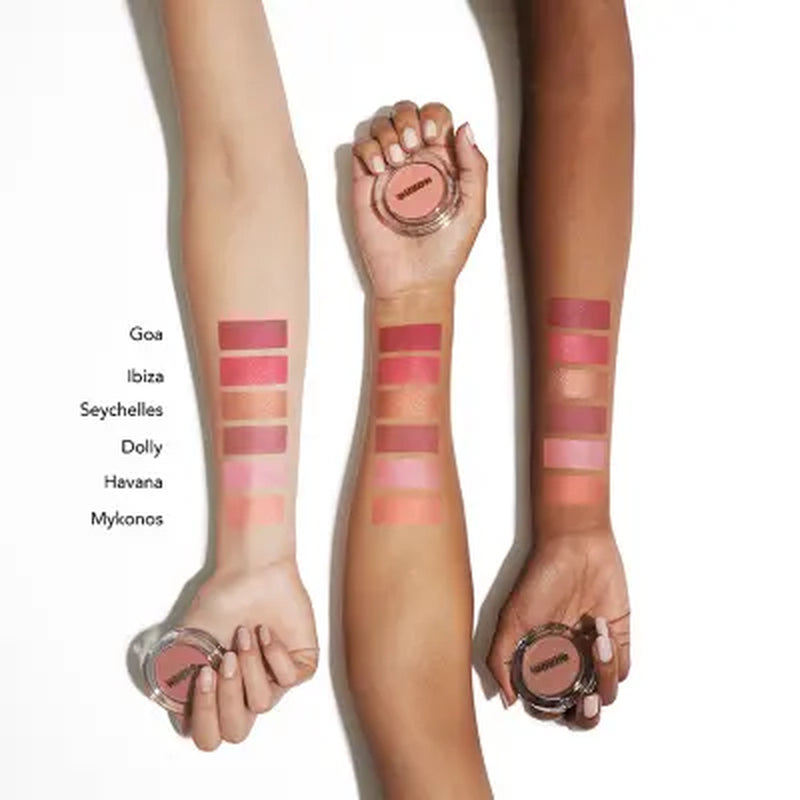 BUXOM Wanderlust Primer-Infused Blush - Blendable, Hyaluronic-Infused, Powder Blush, Luminous Finish, All Skin Types and Textures