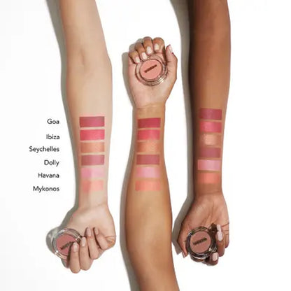BUXOM Wanderlust Primer-Infused Blush - Blendable, Hyaluronic-Infused, Powder Blush, Luminous Finish, All Skin Types and Textures