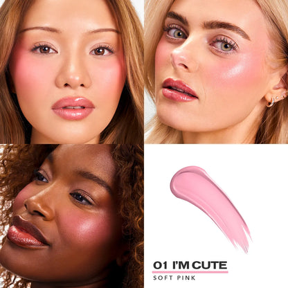 Sacheu Cheek STAY-N - All-Day Liquid Blush - Long-Lasting, Buildable, Ultra-Blendable Blush