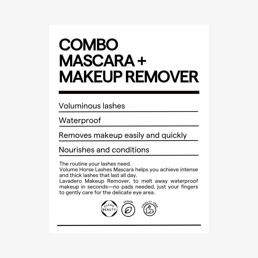 COMBO VOLUMIZING MASCARA + MAKEUP REMOVER
