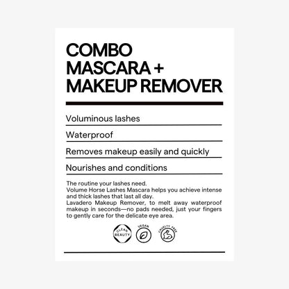 COMBO VOLUMIZING MASCARA + MAKEUP REMOVER