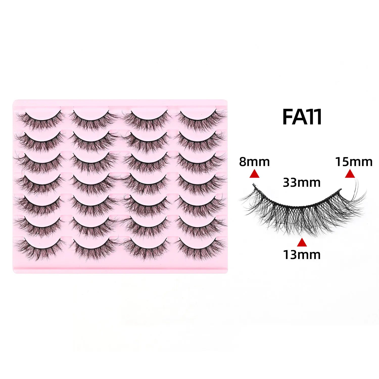 Natural Lashes Wispy Lashes Natural Look False Eyelashes Natural Flared Eyelashes False Eye Lashes Soft Fluffy Lashes 7 Pairs D-K06, Black