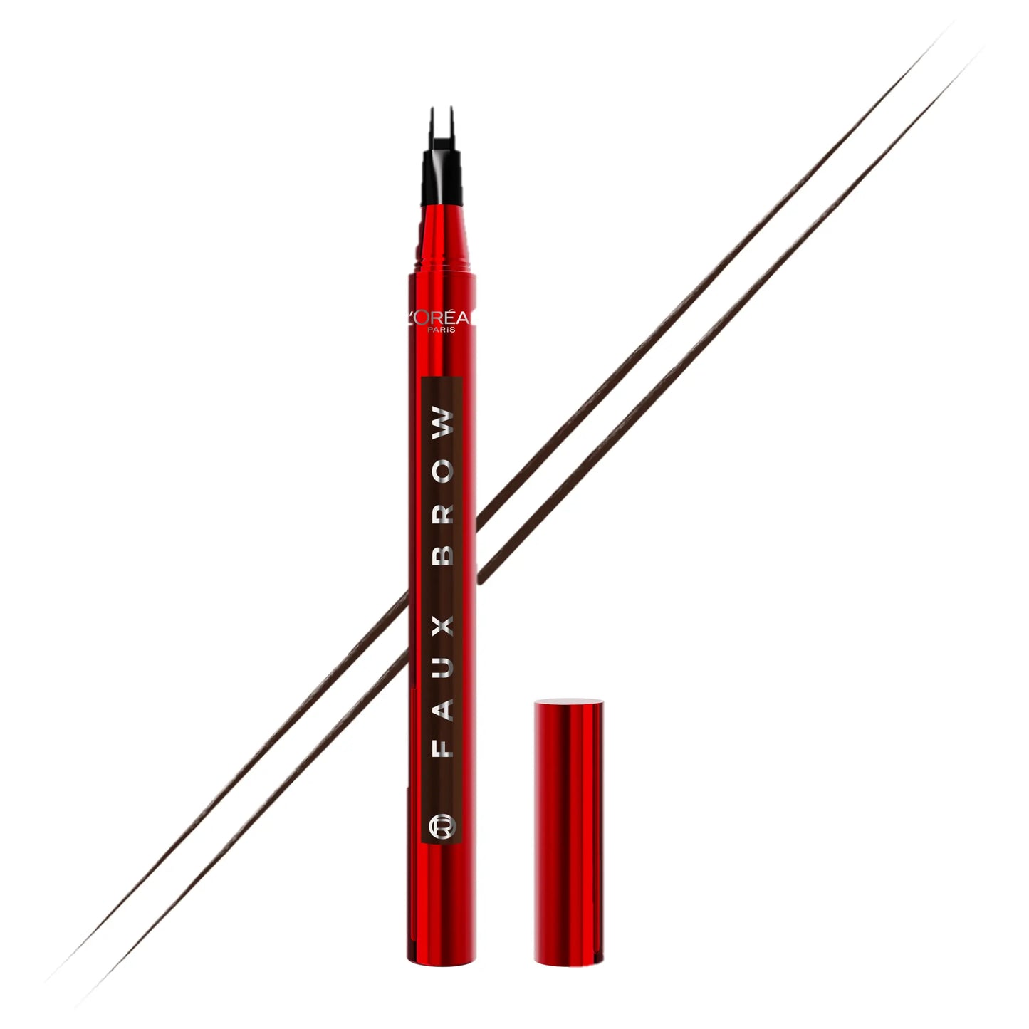 Faux Brow, Hair-Like, Filling Eyebrow Pen with Double-Brush Tip, Fast & Precise Eyebrow Makeup, L'Oreal Paris