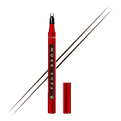 Faux Brow, Hair-Like, Filling Eyebrow Pen with Double-Brush Tip, Fast & Precise Eyebrow Makeup, L'Oreal Paris