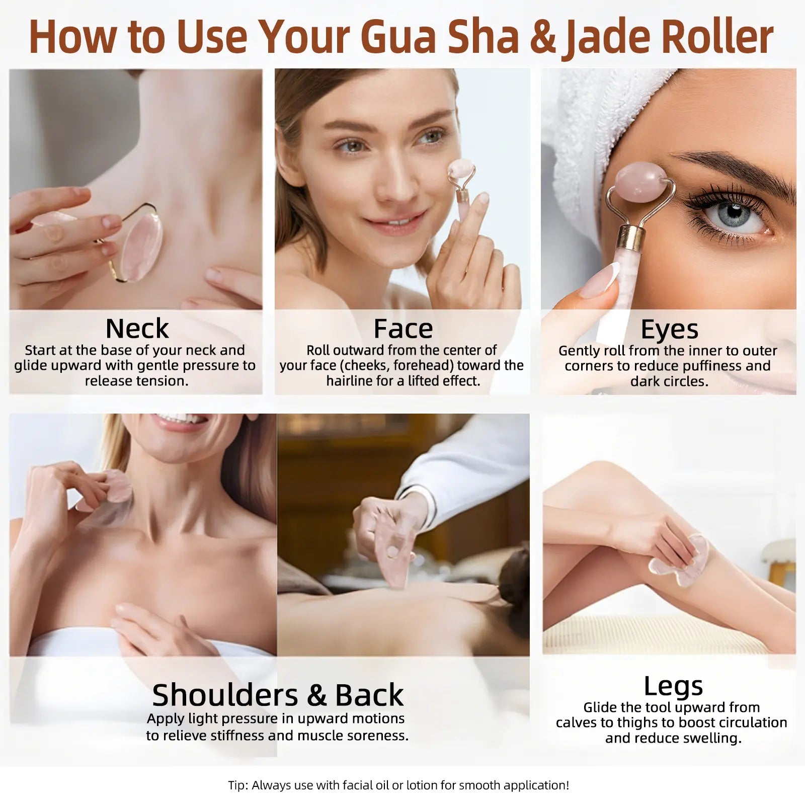 Summervibes Lymphatic Contour Face Brush Gua Sha & Facial Roller Set 4-In-1 Gua Sha Massage Comb for Jawline Sculpting Tension Relief Lymphatic Drainage Anti-Aging Tools for Face Neck Body Daily Firming Unisex Gift