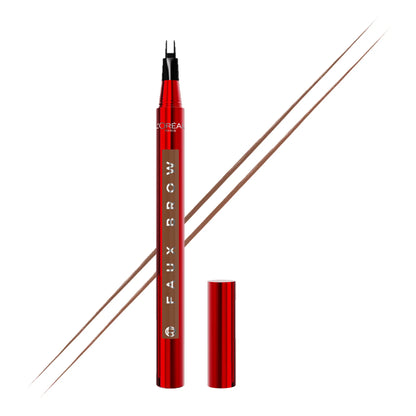 Faux Brow, Hair-Like, Filling Eyebrow Pen with Double-Brush Tip, Fast & Precise Eyebrow Makeup, L'Oreal Paris